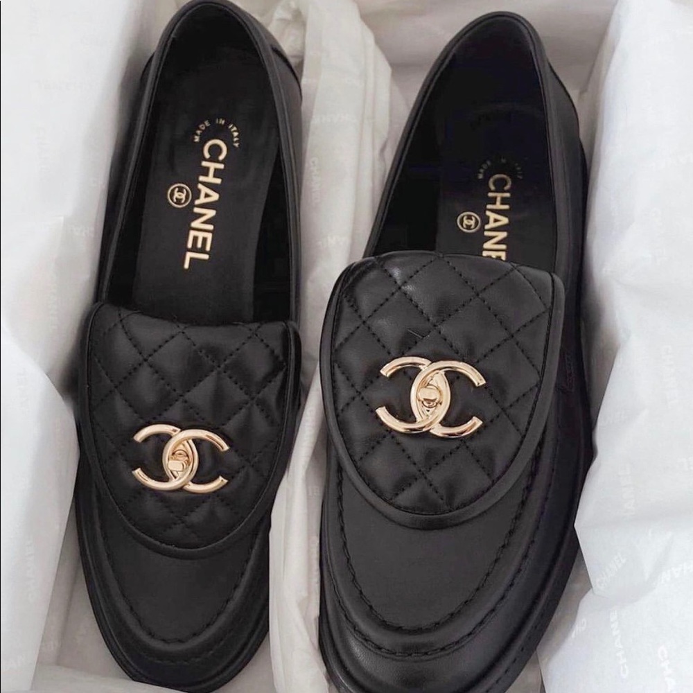 Black Chanel Loafers